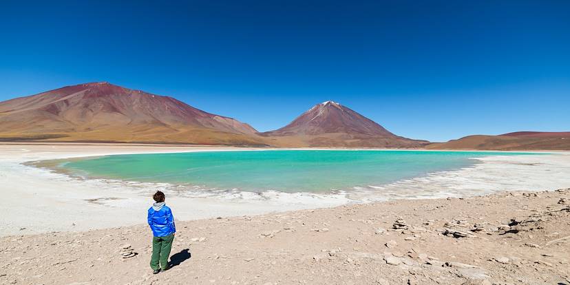 Le volcan Licancabur et la laguna Verde - Sud Lipez - Potosi - Bolivie