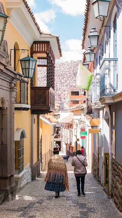 Scène de vie dans une rue de La Paz - Bolivie