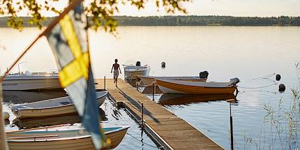 Baignade dans un lac - Suède