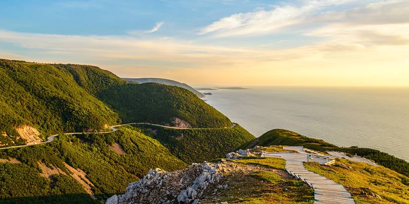 Coucher de soleil sur la Skyline Trail - Parc National des Hautes Terres du Cap Breton - Canada