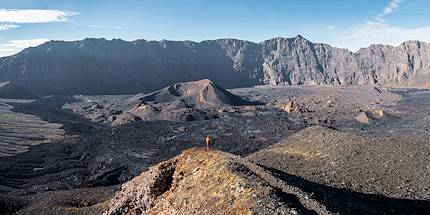 Vue sur le volcan Monte Beco, Parc Naturel de Fogo - Île de Fogo - Cap-Vert