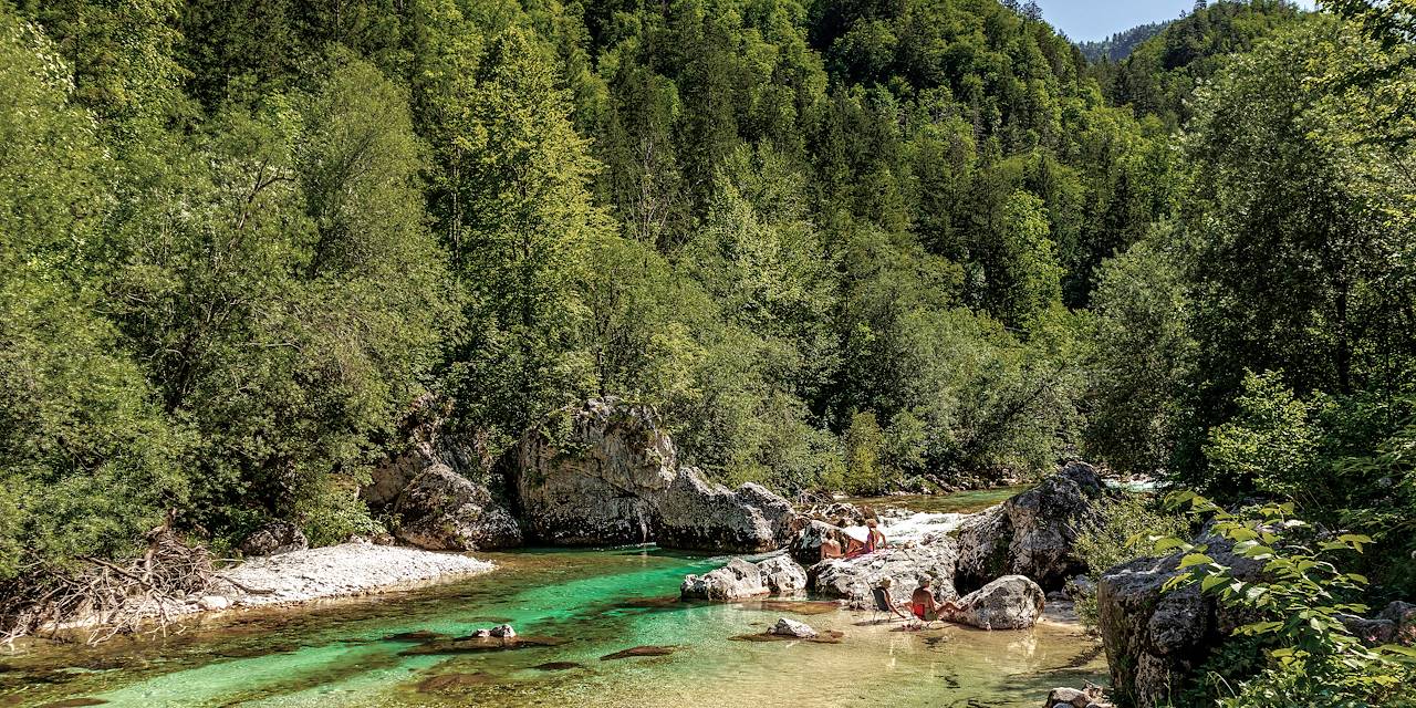 Baignade dans la Vallée de Soca - Slovénie