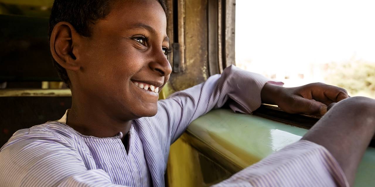 Voyage en train en Egypte