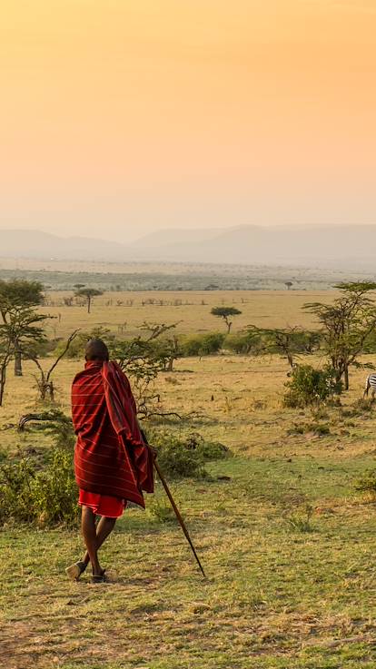 Masai dans la réserve de Masai Mara - Kenya