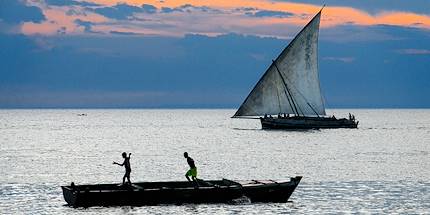 Scène de vie sur la plage de Diani Beach - Ukunda - Kenya