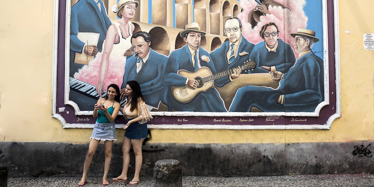 Street art dans le quartier de Lapa - Rio de Janeiro - Brésil