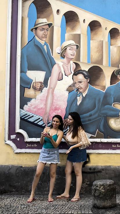 Street art dans le quartier de Lapa - Rio de Janeiro - Brésil