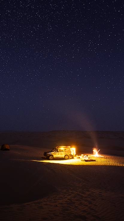 Passer la nuit dans le désert Wahiba Sands - Oman