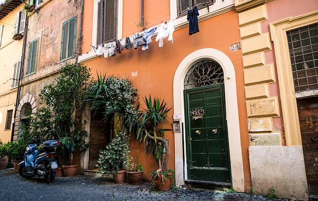 Dans le quartier Trastevere de Rome - Italie
