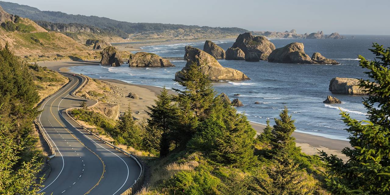 Côte Pacifique depuis la Route 101 - Cape Sebastian - Oregon - Etats-Unis