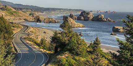 Côte Pacifique depuis la Route 101 - Cape Sebastian - Oregon - Etats-Unis