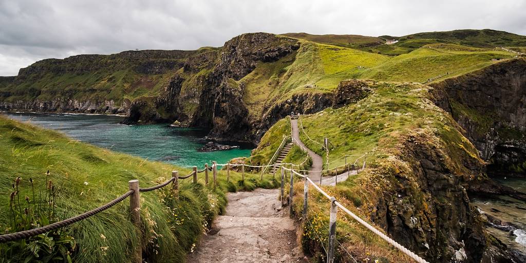 Pont de corde de Carrick-a-rede - Antrim - Irlande du Nord - Royaume Uni