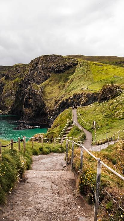 Pont de corde de Carrick-a-rede - Antrim - Irlande du Nord - Royaume Uni