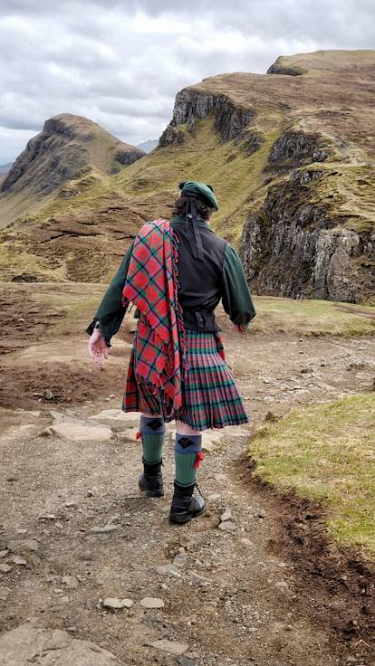 Homme en tartan traditionnel - Ecosse - Royaume-Uni