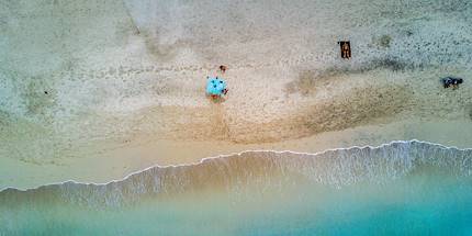 Vue aérienne de la plage de Mindelo - Mindelo - Île de Sao Vicente - Cap Vert