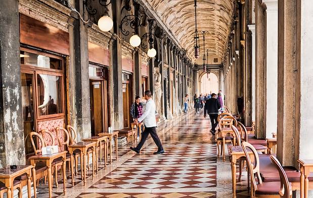 Le Café Florian sur la place Saint-Marc - Venise - Italie